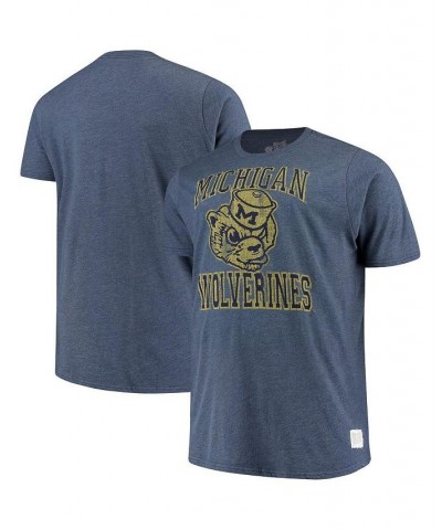 Men's Navy Michigan Wolverines Big and Tall Mock Twist T-shirt $27.49 T-Shirts