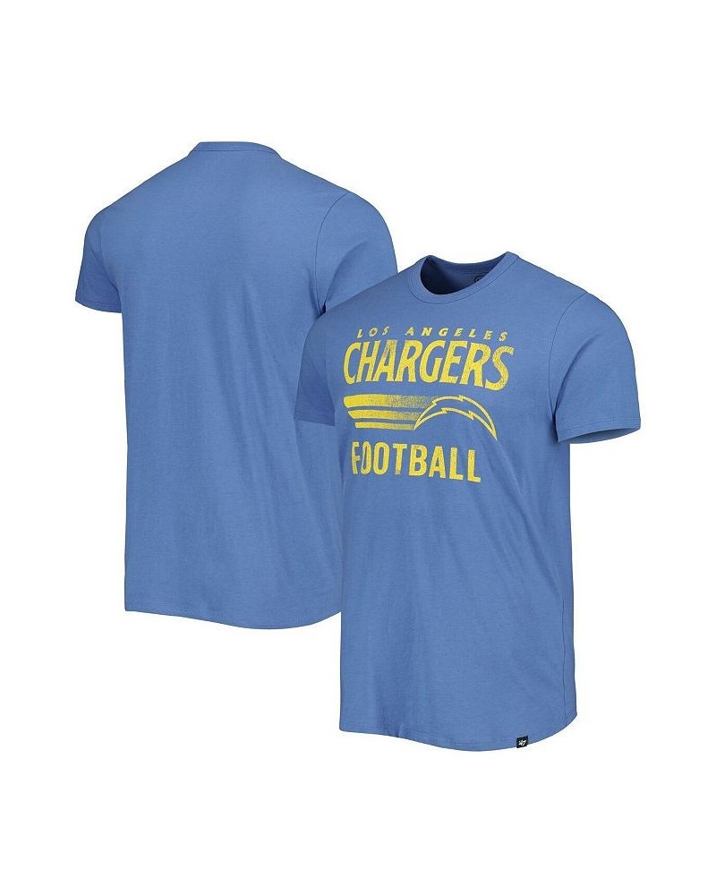 Men's Powder Blue Los Angeles Chargers Wordmark Rider Franklin T-shirt $21.44 T-Shirts