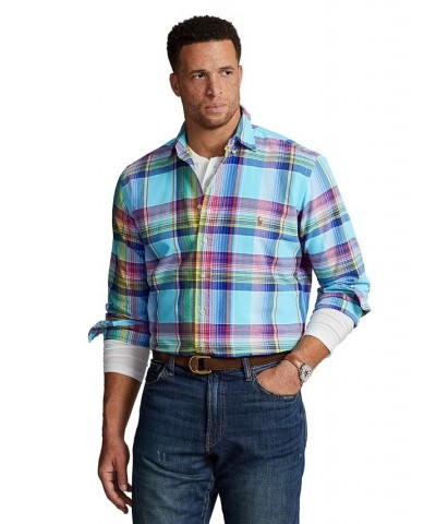 Men's Big & Tall Plaid Oxford Shirt Multi $52.65 Shirts