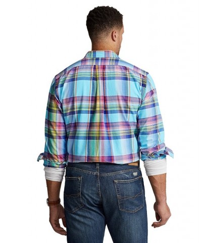 Men's Big & Tall Plaid Oxford Shirt Multi $52.65 Shirts