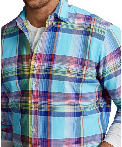 Men's Big & Tall Plaid Oxford Shirt Multi $52.65 Shirts