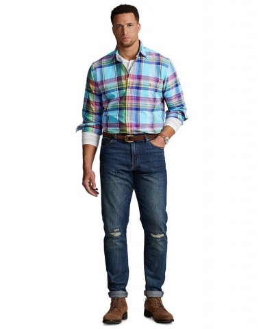 Men's Big & Tall Plaid Oxford Shirt Multi $52.65 Shirts