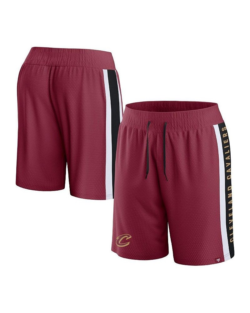 Men's Branded Wine Cleveland Cavaliers Referee Iconic Team Mesh Shorts $18.40 Shorts