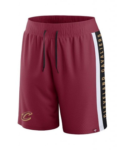 Men's Branded Wine Cleveland Cavaliers Referee Iconic Team Mesh Shorts $18.40 Shorts