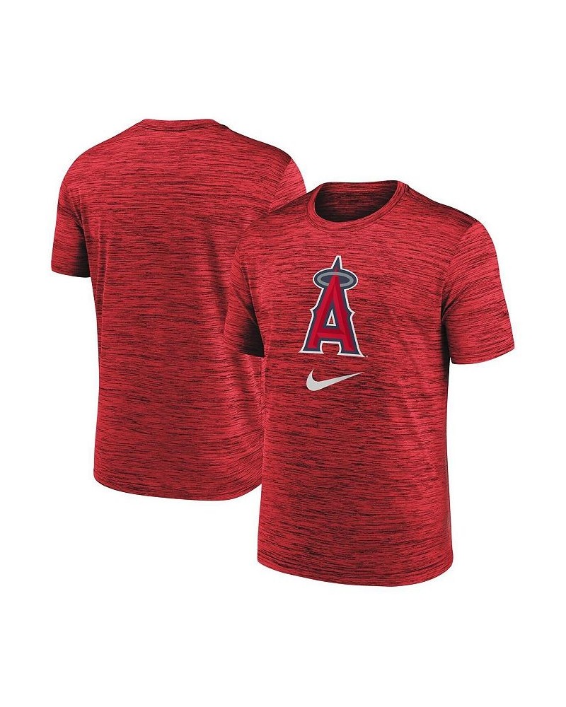 Men's Red Los Angeles Angels Logo Velocity Performance T-shirt $21.50 T-Shirts