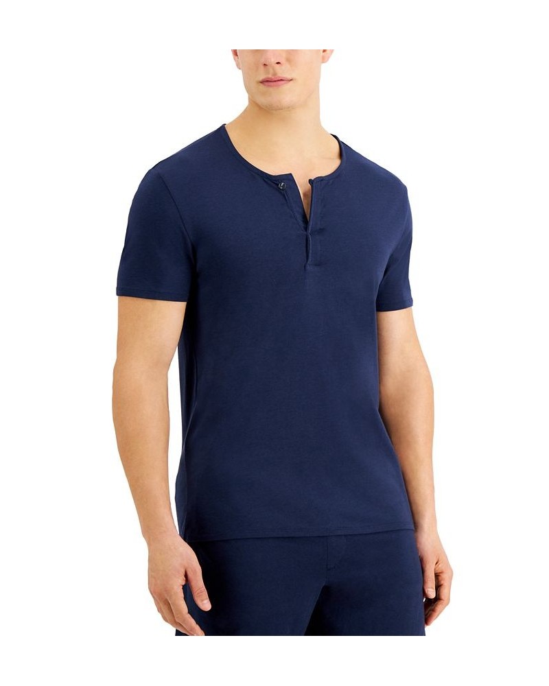 Men's Quick-Dry Split Neck Pajama T-Shirt PD02 $10.96 Pajama