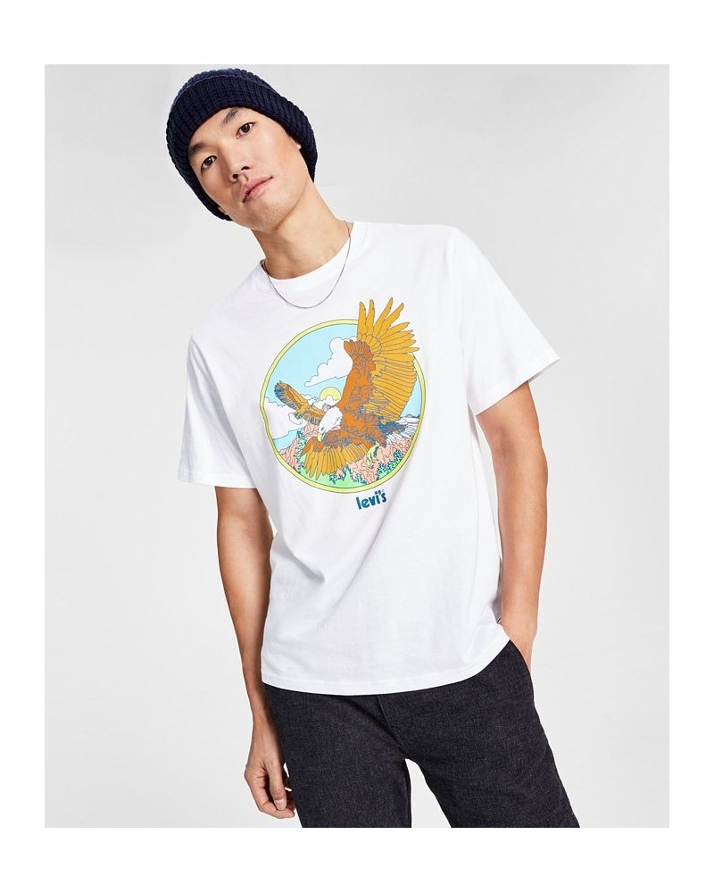 Men's Relaxed-Fit Eagle Graphic Crewneck T-Shirt White $15.51 T-Shirts