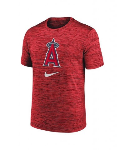 Men's Red Los Angeles Angels Logo Velocity Performance T-shirt $21.50 T-Shirts