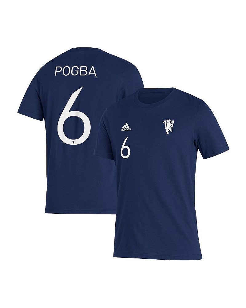 Men's Paul Pogba Navy Manchester United Name and Number Amplifier T-shirt $16.10 T-Shirts