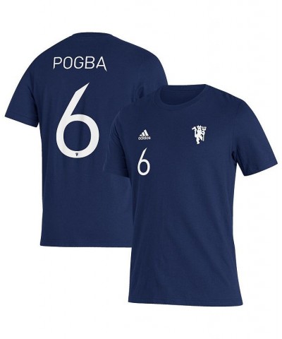 Men's Paul Pogba Navy Manchester United Name and Number Amplifier T-shirt $16.10 T-Shirts