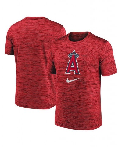 Men's Red Los Angeles Angels Logo Velocity Performance T-shirt $21.50 T-Shirts