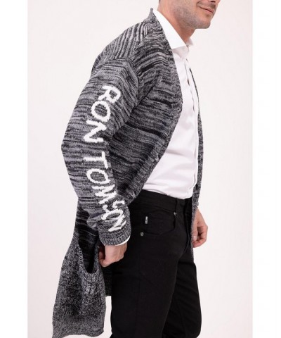 Men's Modern Dreamers Longline Cardigan Sweater Black $63.55 Sweaters