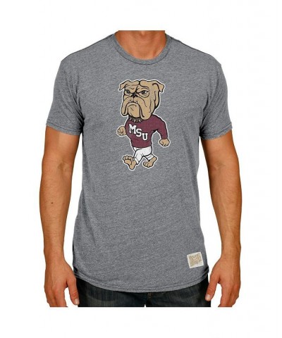 Men's Gray Mississippi State Bulldogs Vintage-Like Tri-Blend T-shirt $19.35 T-Shirts