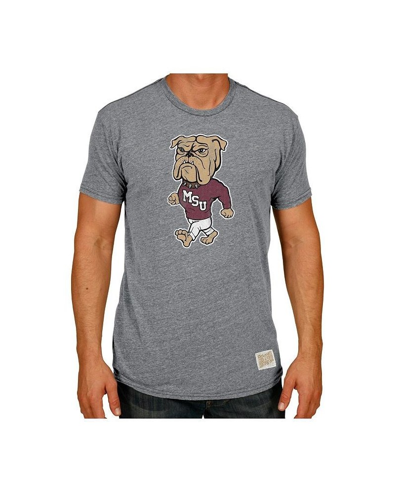 Men's Gray Mississippi State Bulldogs Vintage-Like Tri-Blend T-shirt $19.35 T-Shirts