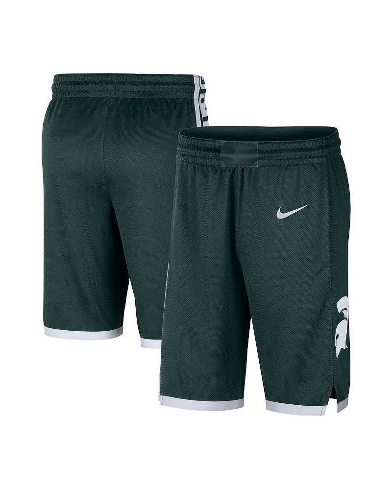 Men's Green Michigan State Spartans Logo Replica Performance Basketball Shorts $32.47 Shorts