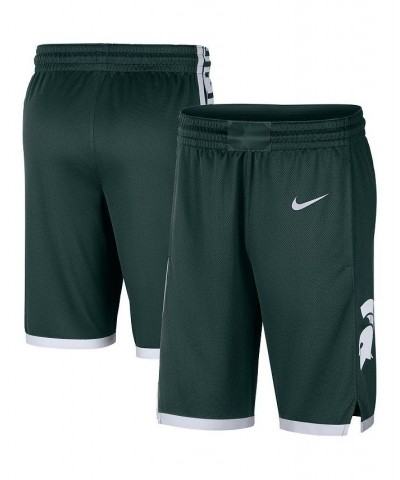 Men's Green Michigan State Spartans Logo Replica Performance Basketball Shorts $32.47 Shorts