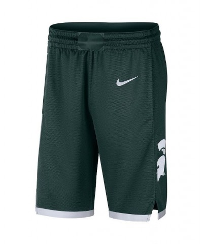 Men's Green Michigan State Spartans Logo Replica Performance Basketball Shorts $32.47 Shorts