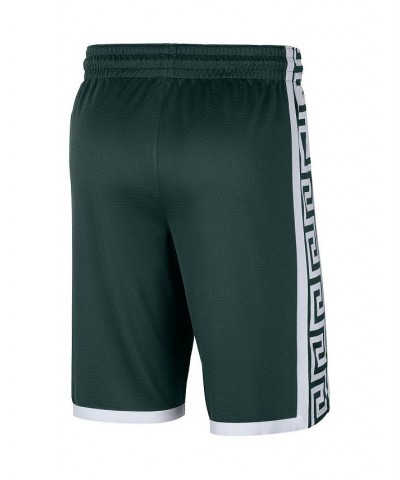 Men's Green Michigan State Spartans Logo Replica Performance Basketball Shorts $32.47 Shorts