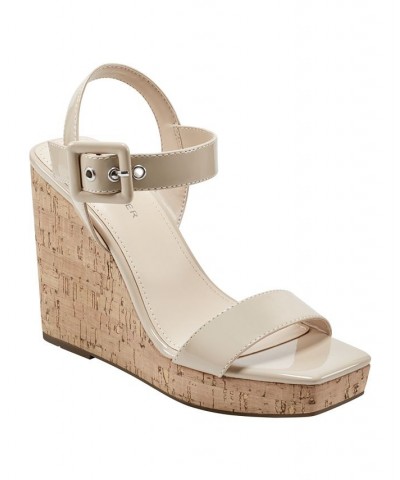 Women's Lukey Dress Wedge Sandals Ivory/Cream $46.55 Shoes