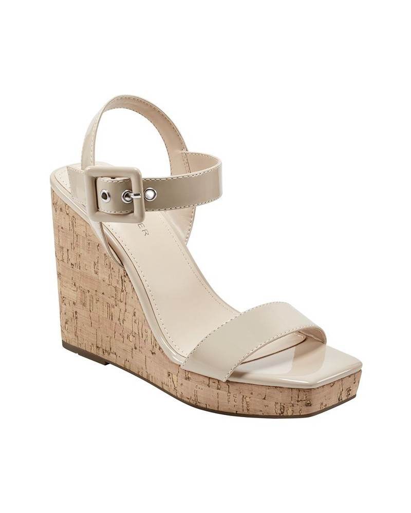 Women's Lukey Dress Wedge Sandals Ivory/Cream $46.55 Shoes