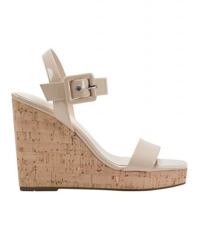 Women's Lukey Dress Wedge Sandals Ivory/Cream $46.55 Shoes