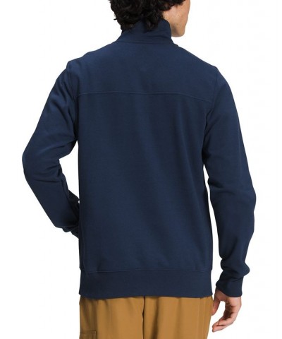 Men's Heritage Quarter-Zip Logo Patch Sweatshirt Brown $27.13 Sweatshirt