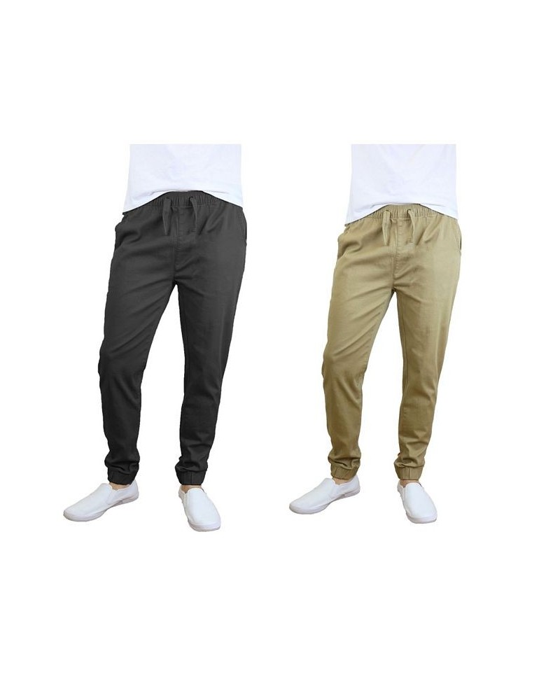 Men's Basic Stretch Twill Joggers, Pack of 2 PD03 $30.50 Pants