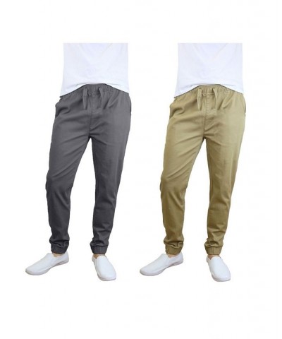 Men's Basic Stretch Twill Joggers, Pack of 2 PD03 $30.50 Pants