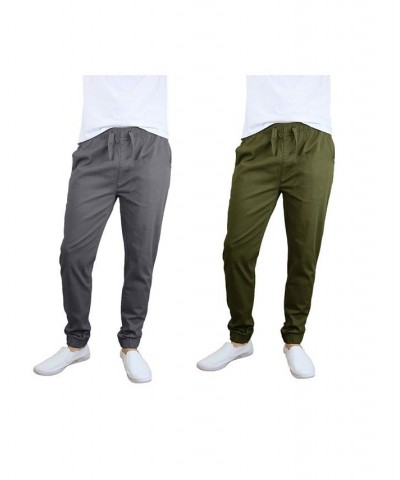 Men's Basic Stretch Twill Joggers, Pack of 2 PD03 $30.50 Pants