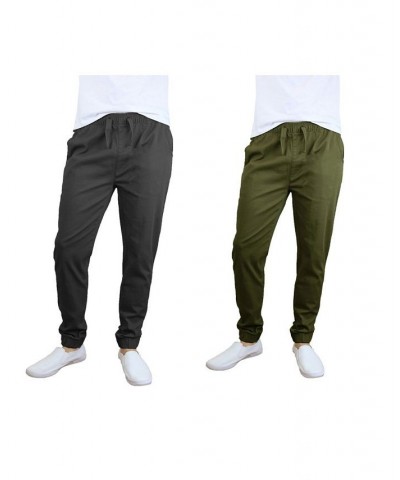 Men's Basic Stretch Twill Joggers, Pack of 2 PD03 $30.50 Pants