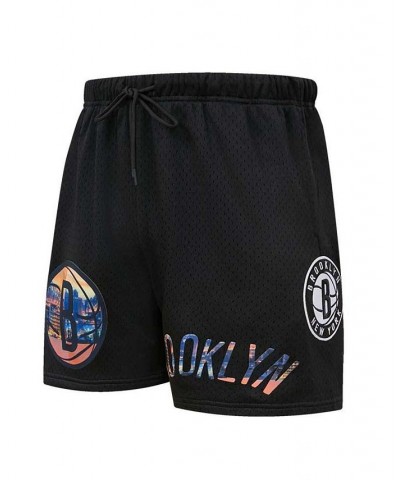 Men's Black Brooklyn Nets City Scape Mesh Shorts $45.89 Shorts