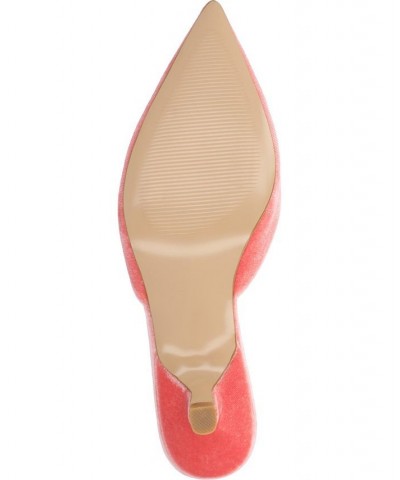 Women's Rishie Velvet Heels Pink $55.00 Shoes