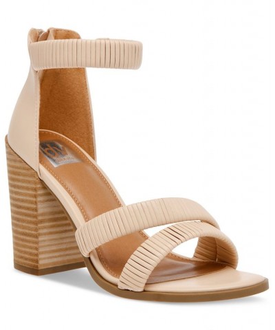 Women's Bleeker Ankle-Strap City Sandals Tan/Beige $47.17 Shoes