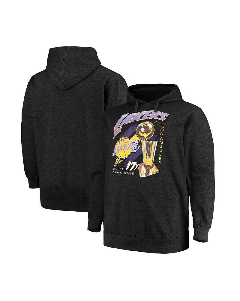 Men's Heathered Charcoal Los Angeles Lakers Big and Tall 17x Trophy Pullover Hoodie $40.14 Sweatshirt