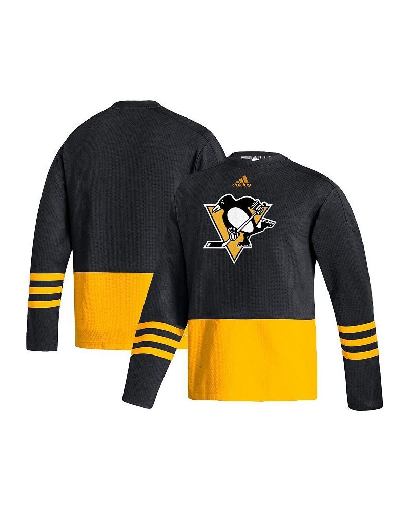 Men's Black Pittsburgh Penguins Logo Aeroready Pullover Sweater $55.90 Sweaters