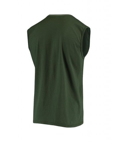 Men's Threads Green Oakland Athletics Softhand Muscle Tank Top $22.00 T-Shirts