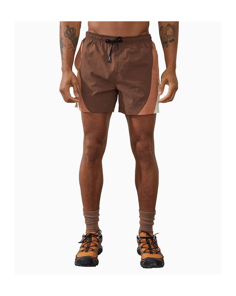 Men's Active Tech Shorts Brown $28.99 Shorts