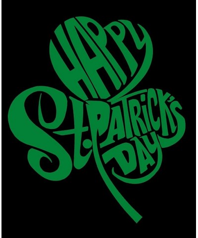 Men's St. Patrick's Day Shamrock Word Art Graphic T-shirt Gray $18.54 T-Shirts