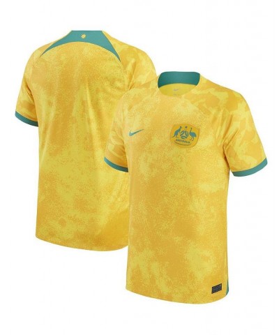 Men's Yellow Australia National Team 2022/23 Home Replica Jersey $34.65 Jersey