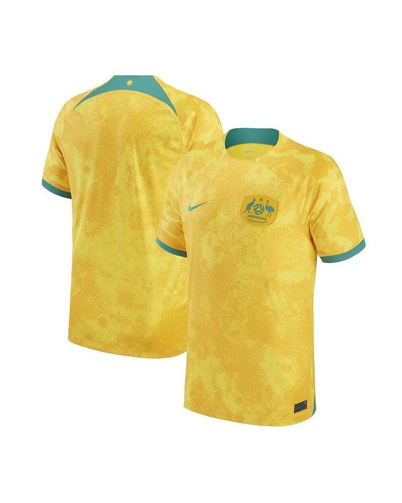 Men's Yellow Australia National Team 2022/23 Home Replica Jersey $34.65 Jersey