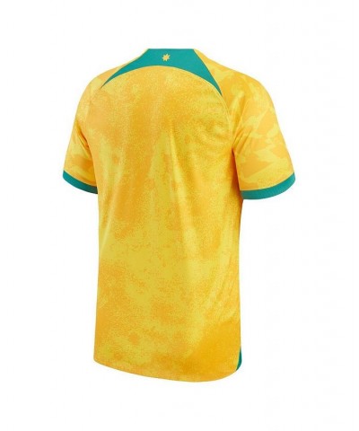 Men's Yellow Australia National Team 2022/23 Home Replica Jersey $34.65 Jersey