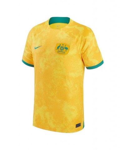 Men's Yellow Australia National Team 2022/23 Home Replica Jersey $34.65 Jersey