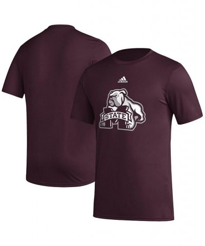 Men's Maroon Mississippi State Bulldogs Basics Secondary Pre-Game AEROREADY T-shirt $23.50 T-Shirts