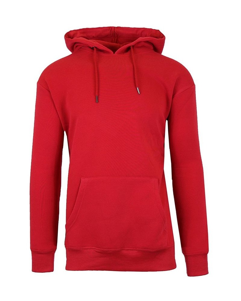 Men's Slim-Fit Fleece-Lined Pullover Hoodie Red $27.50 Sweatshirt