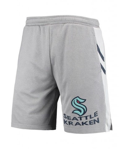 Men's Gray Seattle Kraken Stature Jam Shorts $15.96 Shorts