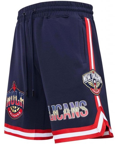 Men's Navy New Orleans Pelicans Chenille Shorts $36.00 Shorts