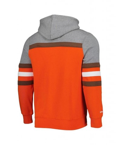 Men's Orange, Heathered Gray Cleveland Browns Head Coach Pullover Hoodie $60.00 Sweatshirt