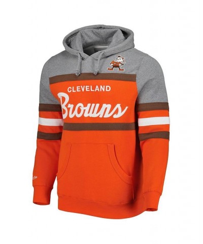 Men's Orange, Heathered Gray Cleveland Browns Head Coach Pullover Hoodie $60.00 Sweatshirt