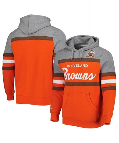 Men's Orange, Heathered Gray Cleveland Browns Head Coach Pullover Hoodie $60.00 Sweatshirt