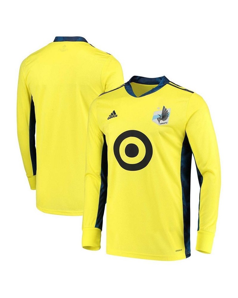 Men's Yellow Minnesota United FC Replica Goalkeeper Long Sleeve Jersey $49.20 Jersey